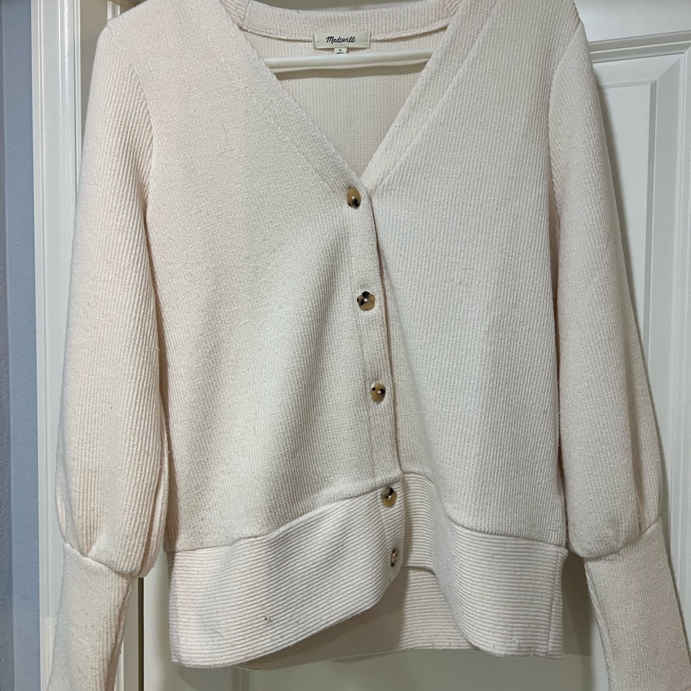 Madewell cardigan cream medium